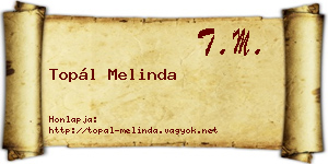 Topál Melinda névjegykártya