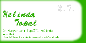 melinda topal business card